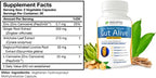 Gut Alive - All Natural Support to Fight IBS, Heartburn, Acid Indigestion, Acid Reflux, Bloating & Gas. Unique Formulation (60 Count )