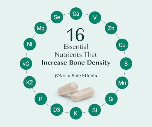 ALGAECAL Organic Red Algae Calcium Supplement for Bone Density, Vitamin K2 MK7 (100mg), Vitamin D3 (1600 IU), Magnesium (350mg) & Trace Minerals & Strength, Easy to Swallow, 120 Veggie Caps