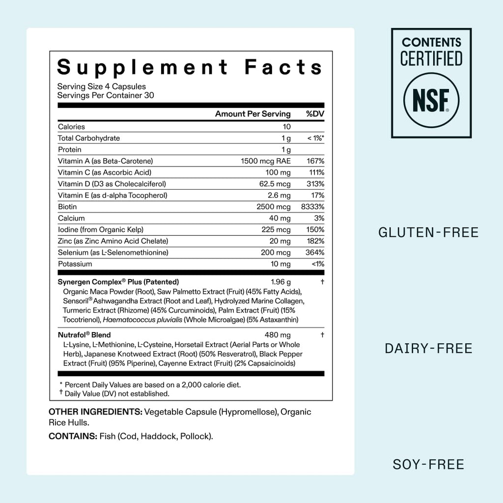 Nutrafol Women's Hair Growth Nutraceutical Ages 45 and Up,