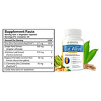 Gut Alive - All Natural Support to Fight IBS, Heartburn, Acid Indigestion, Acid Reflux, Bloating & Gas. Unique Formulation (60 Count )