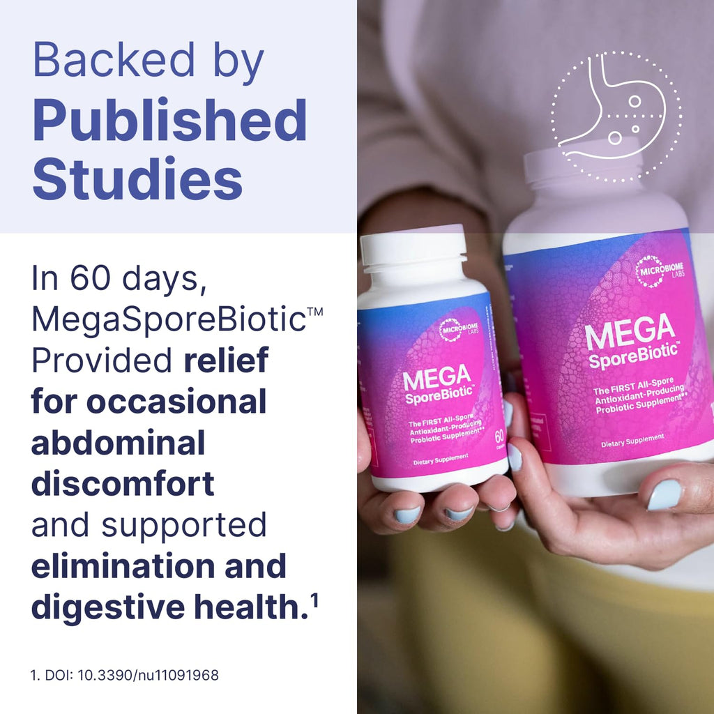Microbiome Labs MegaSporeBiotic Probiotics for Women & Men - (180 Capsules)