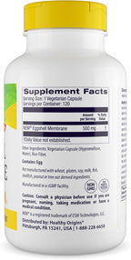 Healthy Origins Eggshell Membrane 500 mg (NEM, Non-GMO, Gluten Free, Joint Support), 120 Veggie Caps