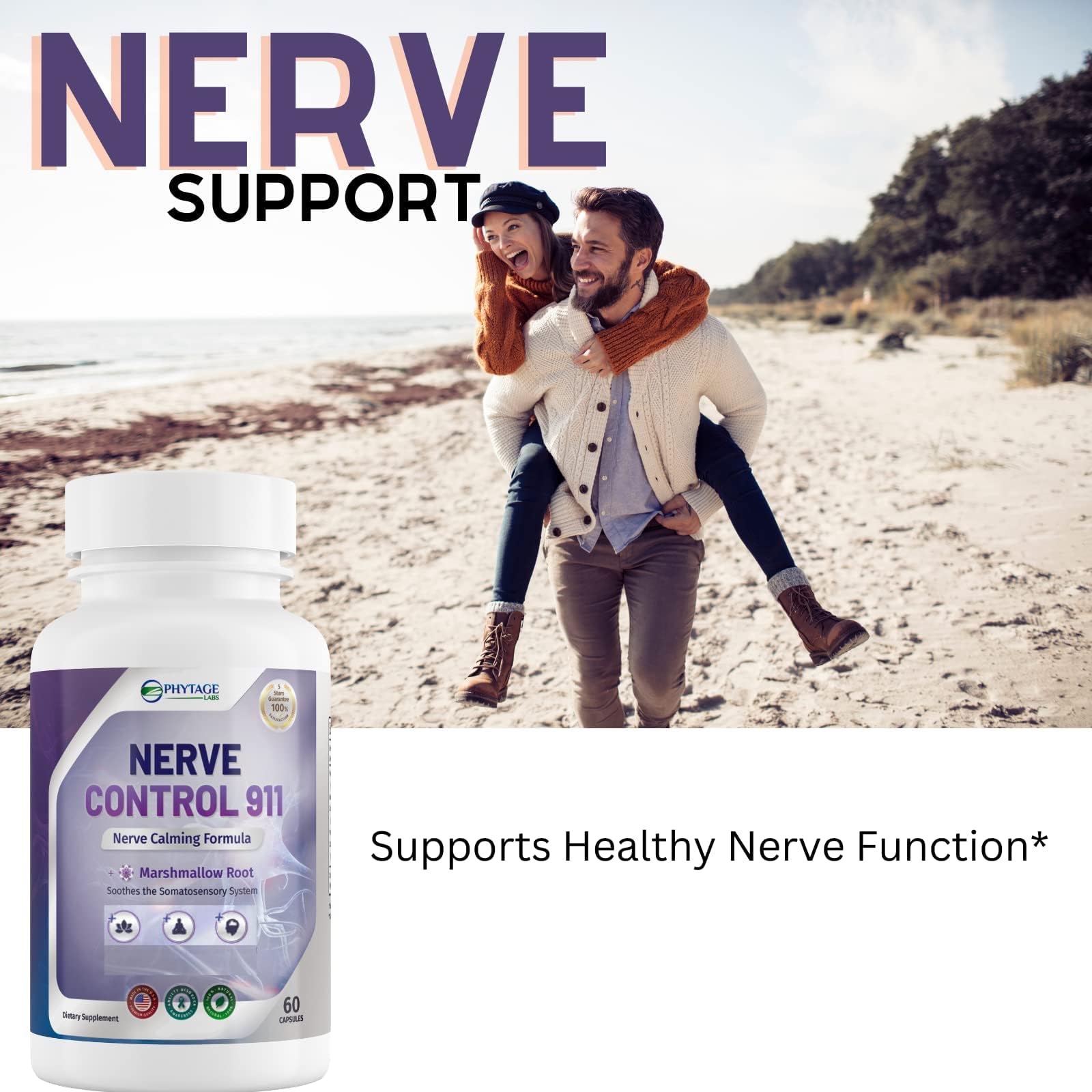 Nerve Control 911 - Natural Plant Based Nerve Health Supplement