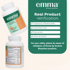 Emma Gut Health Supplement for Digestive Support & Bloating Relief – Doctor-Formulated, 60 Capsules