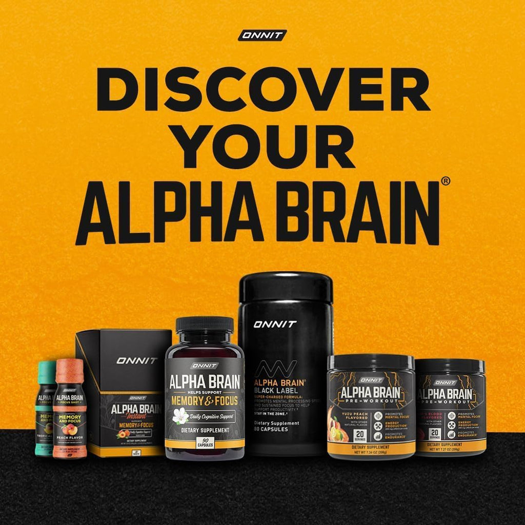 ONNIT Alpha Brain Nootropic Brain Supplement for Men & Women (90 Count)