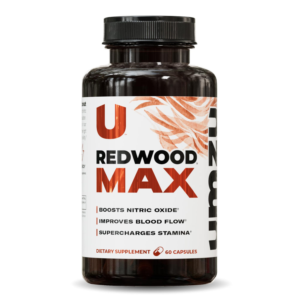 UMZU Redwood Max Nitric Oxide Booster, Blood Flow & Circulation Support for Men & Women, Energy, Stamina & Recovery – Heart & Varicose Vein Supplement – 2 Capsules Daily – 60 Count