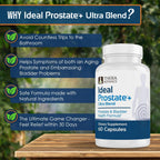 Advanced Men's Prostate Support by Ideal Prostate Plus Ultra with Reishi Mushroom, Saw Palmetto, Lycopene and More for Natural Relief