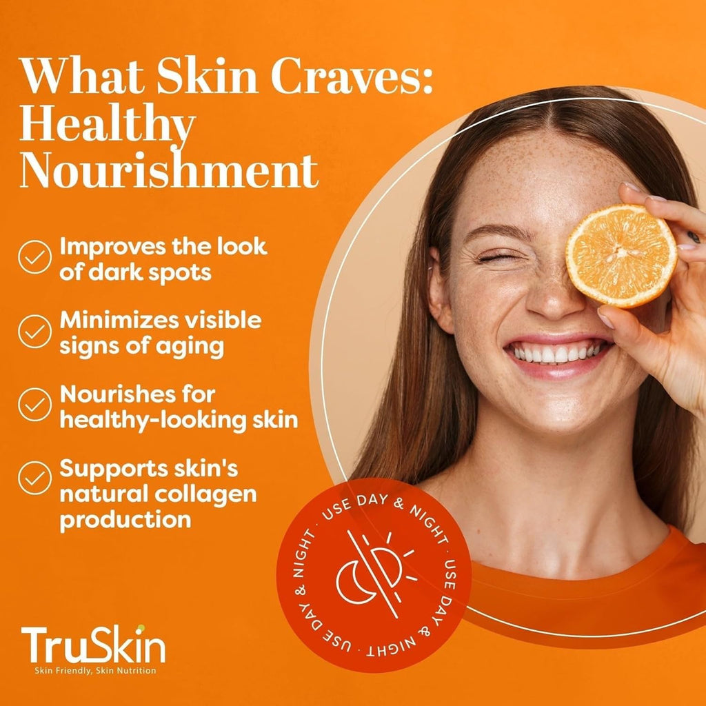 TruSkin Vitamin C Face Serum with Hyaluronic Acid & Vitamin E – Brightening & Anti-Aging