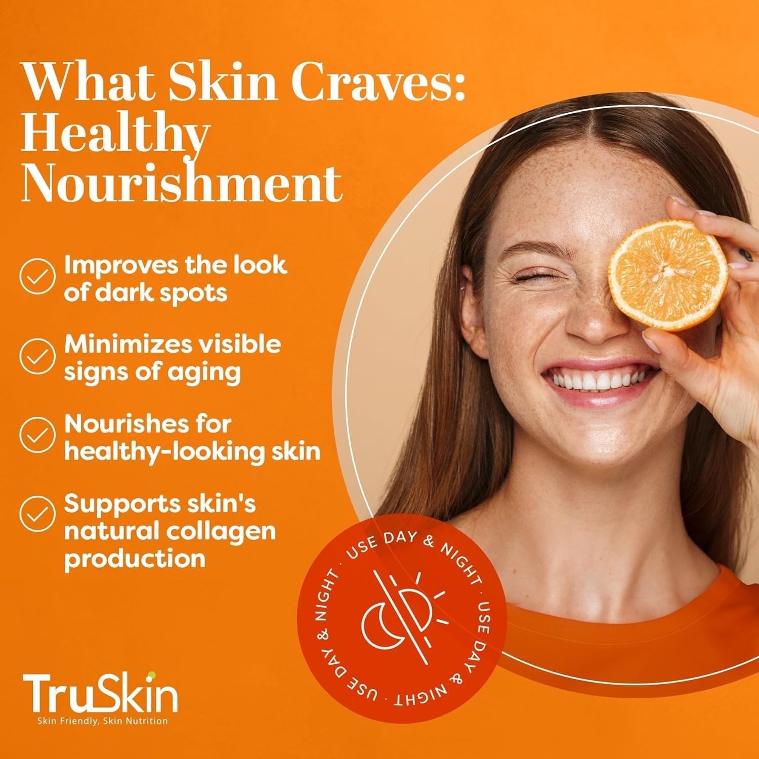 TruSkin Vitamin C Face Serum with Hyaluronic Acid & Vitamin E – Brightening & Anti-Aging