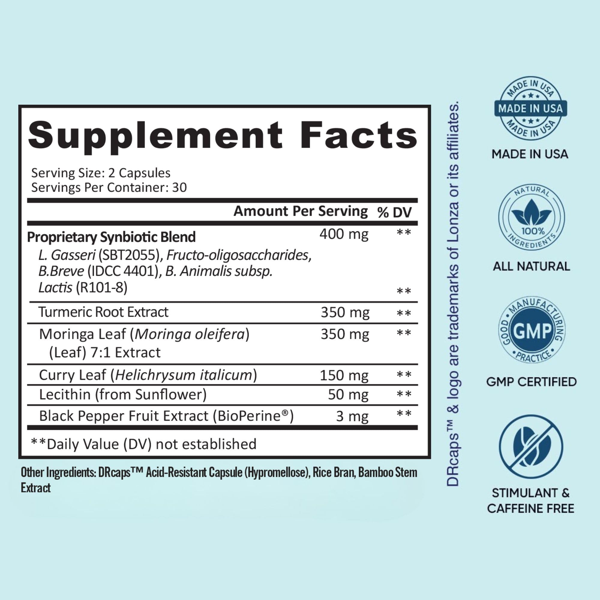 BB Company Provitalize | Probiotics for Women Digestive Health, Menopause, Joint Support | Sexy Midsection Curves, Bloat | Turmeric Curcumin Moringa | Packaging Vary | 60 Ct