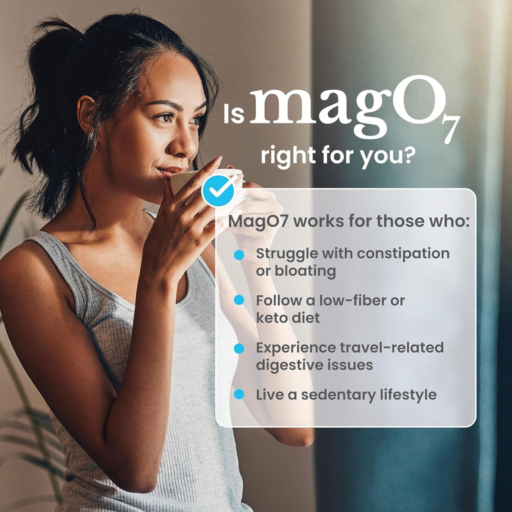 nbpure MagO7 - Natural Colon Cleanse & Detox | Occasional Constipation Relief, Stool Softening, & Bloating Support for Men & Women | Ozonated Magnesium Oxide, 90 Capsules