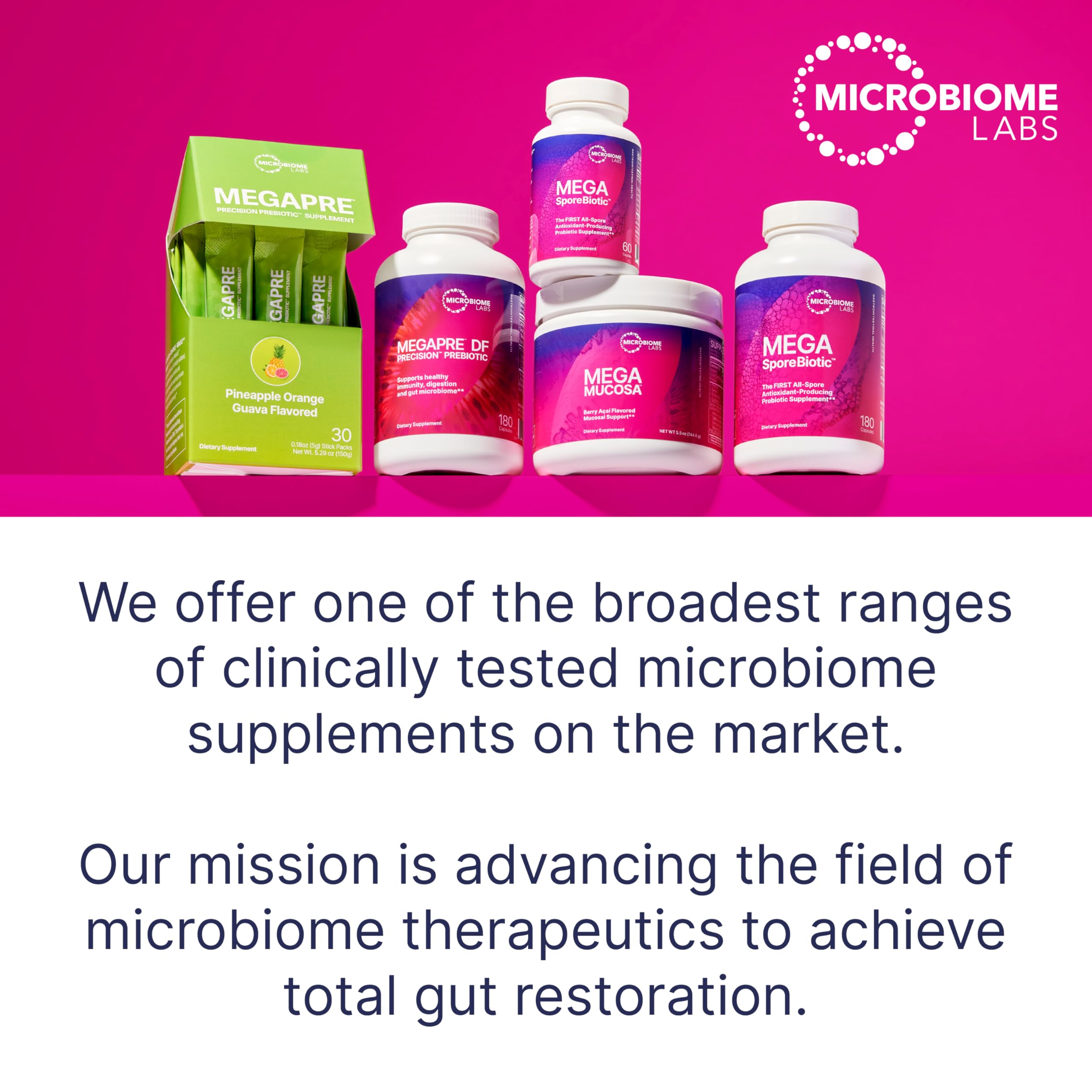 Microbiome Labs MegaSporeBiotic Probiotics for Women & Men - (180 Capsules)