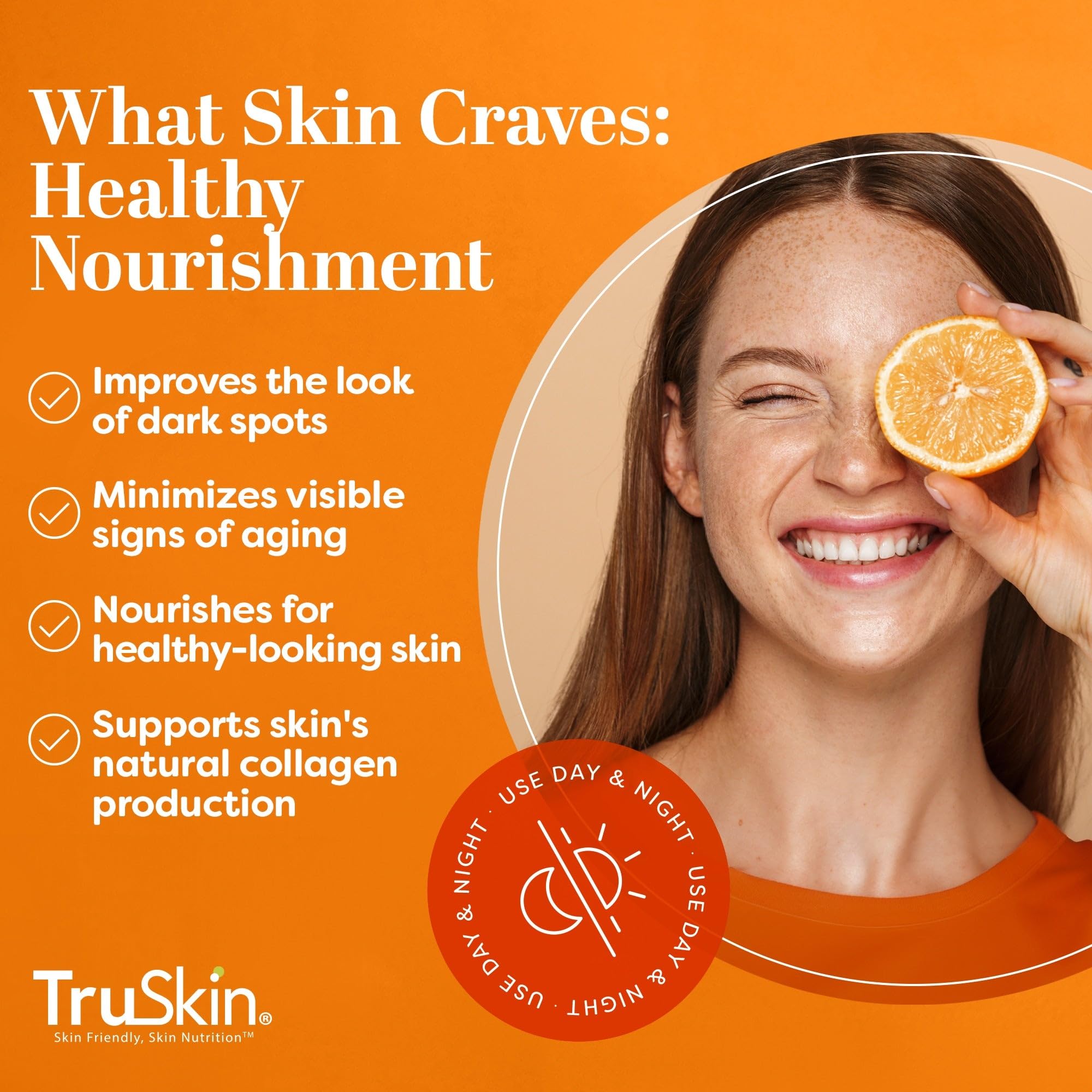 TruSkin Vitamin C Face Serum with Hyaluronic Acid & Vitamin E – Brightening & Anti-Aging