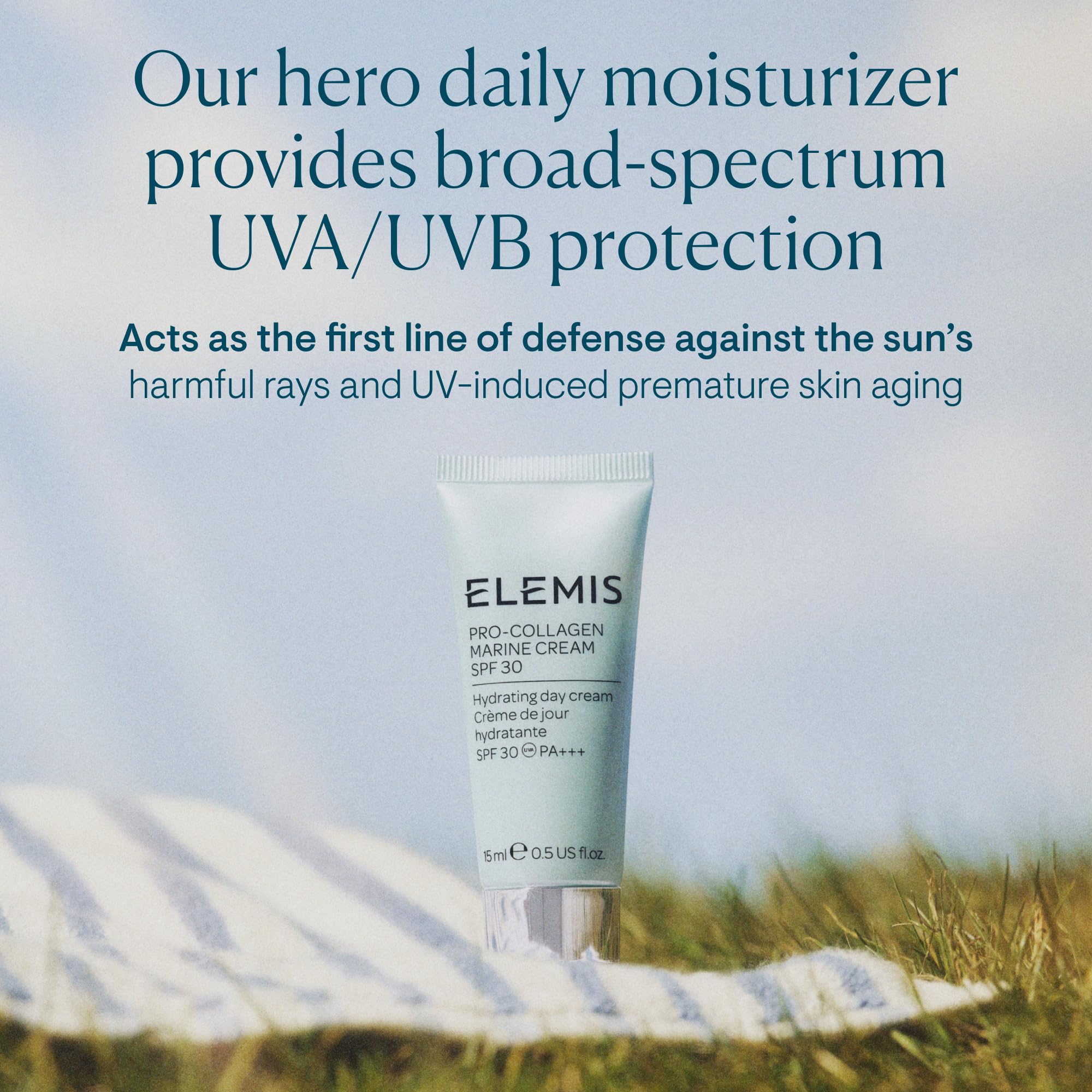 ELEMIS Pro-Collagen Marine Cream SPF 30, Lightweight Anti-Wrinkle Daily Facial Moisturizer 1.69oz