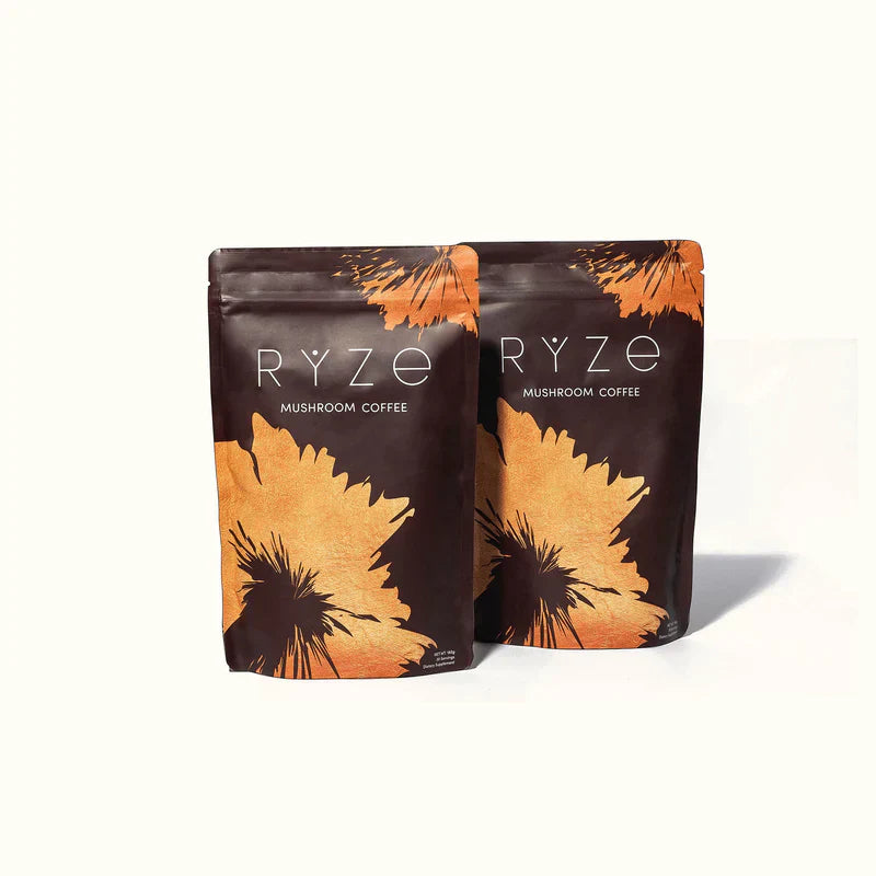 Mushroom Coffee USDA Organic with 6 Adaptogenic Mushrooms and MCT Oil, USA Grown Instant Coffee for Better Energy, Focus, Digestion, Immunity with Lions Mane & Turkey Tail, 30 servings